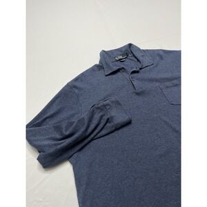 Men's Polo Ralph Lauren Heavy Blue Cotton Long Sleeve Polo 2XL